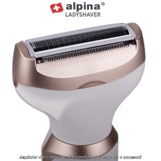 Alpina Ladyshaver - depilator 4 în 1 reîncărcabil pentru față și corp cu 4 accesorii