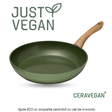 Just Vegan - tigaie ECO din aluminiu cu acoperire ceramică cu ulei de avocado 20cm