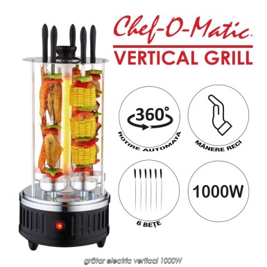 Chef-O-Matic Vertical Grill - grătar electric vertical 1000W